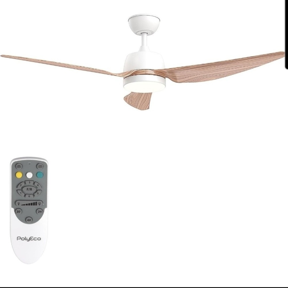 56" Smart Ceiling Fan w/ LED Light Remote Indoor Outdoor Flush Mount Waterproof
